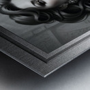 Captivating Portrait Of Victoria Pin Up Retro Age Poster Art AI Concept Creation by Xzendor7 Metal print