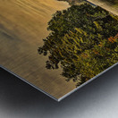 Reflections in the Rain - Maine River Wall Art - Durham Maine Metal print