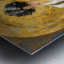 Vintage Aesthetic Book Lover - Golden Celestial Reading Painting Metal print