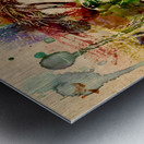 Bohemian Watercolor Portrait of Janis Joplin - Retro Psychedelic Art with Vintage Texture Metal print