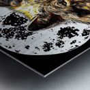 Wolf and cubs Metal print