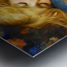 Dreamy Sleeping Child in Floral Quilt - Soft Vintage Bedtime Painting Metal print