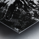 Abstract Monochrome Daisy Flower on an Abstract Monochrome Background Metal print