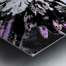 White Neon Pink and Violet Daisy on an Abstract Background Version 10 Metal print