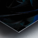 Abstract Dark Green Rose on a Monochrome Abstract Background Metal print