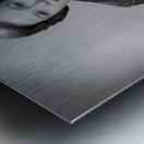 1960s SECRETARY SEATED BEHIND TYPEWRITER WITH PAD 195037 Metal print