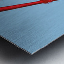 Vintage Chicago Cub with Suitcase Metal print