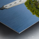 Weathered New London Harbor Lighthouse Tower in Connecticut Impression metal