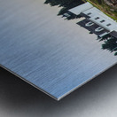 Setting Sun Breaking Through Clouds Over Tenants Harbor Light in Maine Metal print