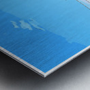 Wooden Fence Leads to Beavertail Lighthouse Museum and Tower in Rhode Island - Illus. Metal print