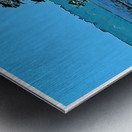 North Conanicut Island Lighthouse in Rhode Island - Illus. Metal print