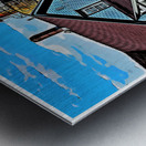 Sunset in Front of West Quoddy Head Lighthouse in Maine - Illus. Metal print