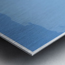 Great Wave Covers Stone Tower of Whaleback Light in Maine - Illus. Metal print