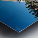 Rock Formations Extend Toward Pemaquid Point Lighthouse in Maine Metal print