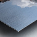 Giant Waves Around Stone Tower of Whaleback Light in Maine Impression metal