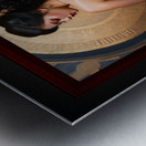 Her Geometric Curves Captivating AI Concept Art Portrait by Xzendor7 Metal print