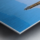 Thacher Island Cape Ann Twin Lights Towers in Rocky Northern Massachusetts - Illus. Metal print