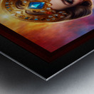 The Galaxy Pin Up Girl Captivating AI Concept Art by Xzendor7 Metal print