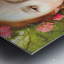 Renaissance Flower Muse - Romantic Classical Portrait with Floral Fantasy Beauty Metal print