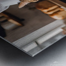 The Cat Baker Metal print