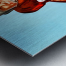 1950s football art remix Metal print