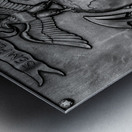 us marine corps bronze plaque  square 3326 Marine Metal print