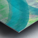 Cyan Loops Abstracy II Metal print