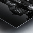 northwest side art museum at night  square 992 Mu Metal print