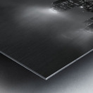 philly city skyline at night foggy  vertical 2259 Metal print