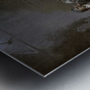 An old father blessing his family Metal print