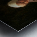 An old lady reading Metal print