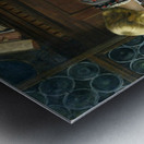 A young man researching some documents Metal print
