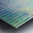 Blue Pastel Abstract With Writing  Metal print