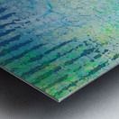 Dark Blue Pastel Abstract With Writing Metal print