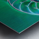 Nautilus Aqua Spiral Metal print