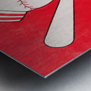 vintage cincinnati reds art remix Metal print