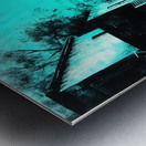 Lithography Cyan  Metal print