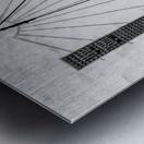 Frankfurt am Main Sundial in Black and White Metal print