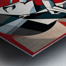  cubism art of the profile of an abstract woman Metal print