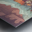 0 A vibrant and mesmerizing folk art painting fea Metal print