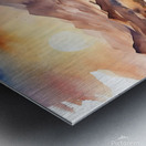 Watercolor painting of a desert landscape Metal print
