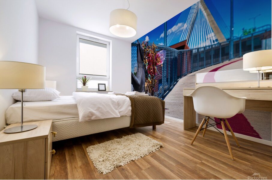 Echoes Along the Bridge Mural print