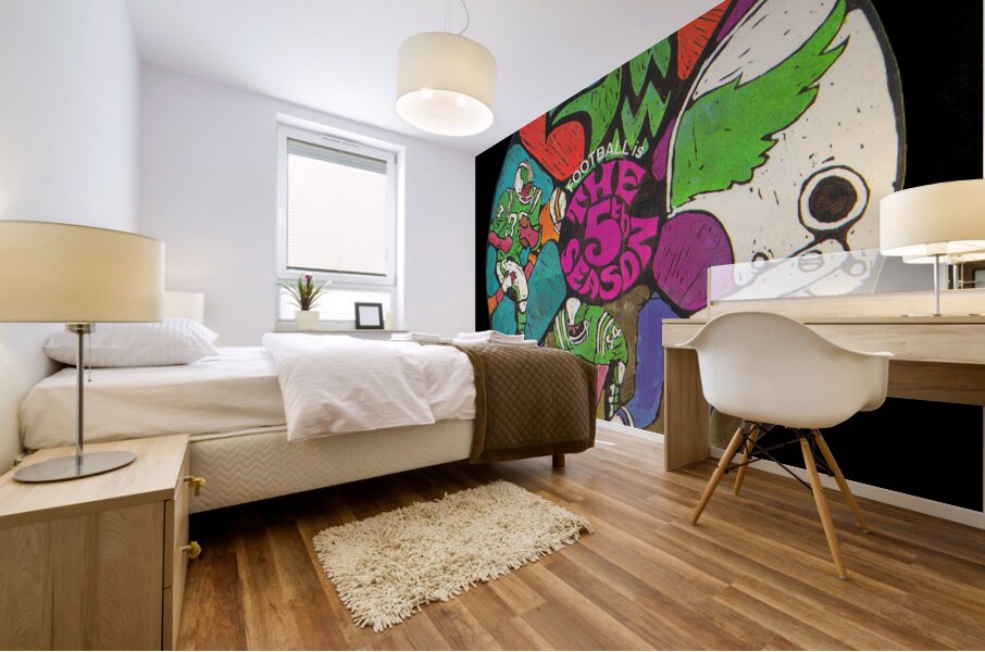 football is the fifth season Mural print