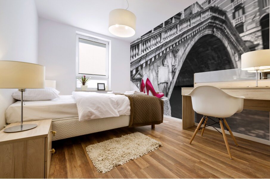 High heels on Rialto Bridge Mural print