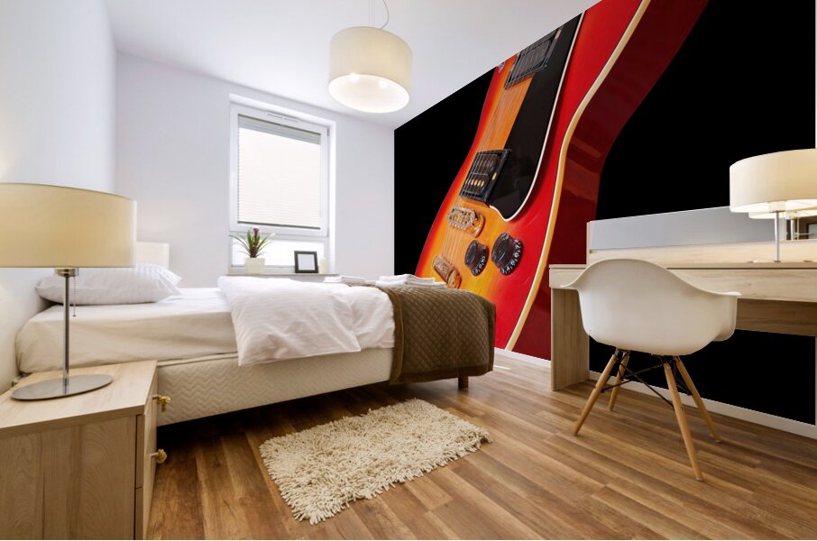 Electric Sunburst Guitar Mural print