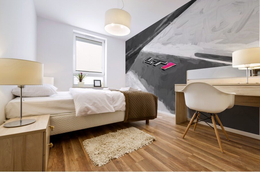 2019 Black Chevrolet Camaro LT1 SS X 3 Mural print