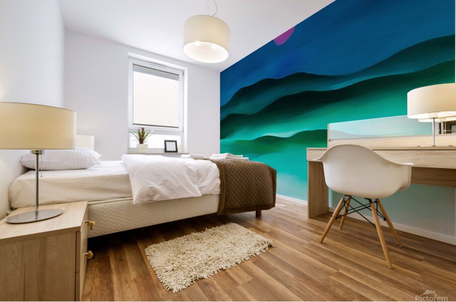 Georgia OKeeffe - Pink Moon over Water 1924  Mural print