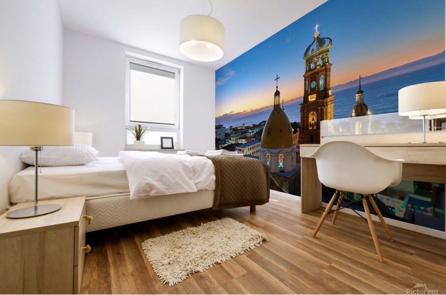 Our lady blue 2 Mural print