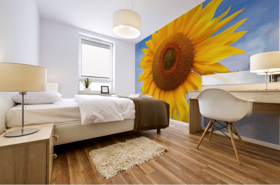 Sunflower Blue Sky Mural print