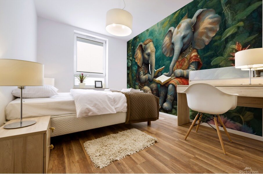 Tranquil Tales in the Enchanted Forest Mural print